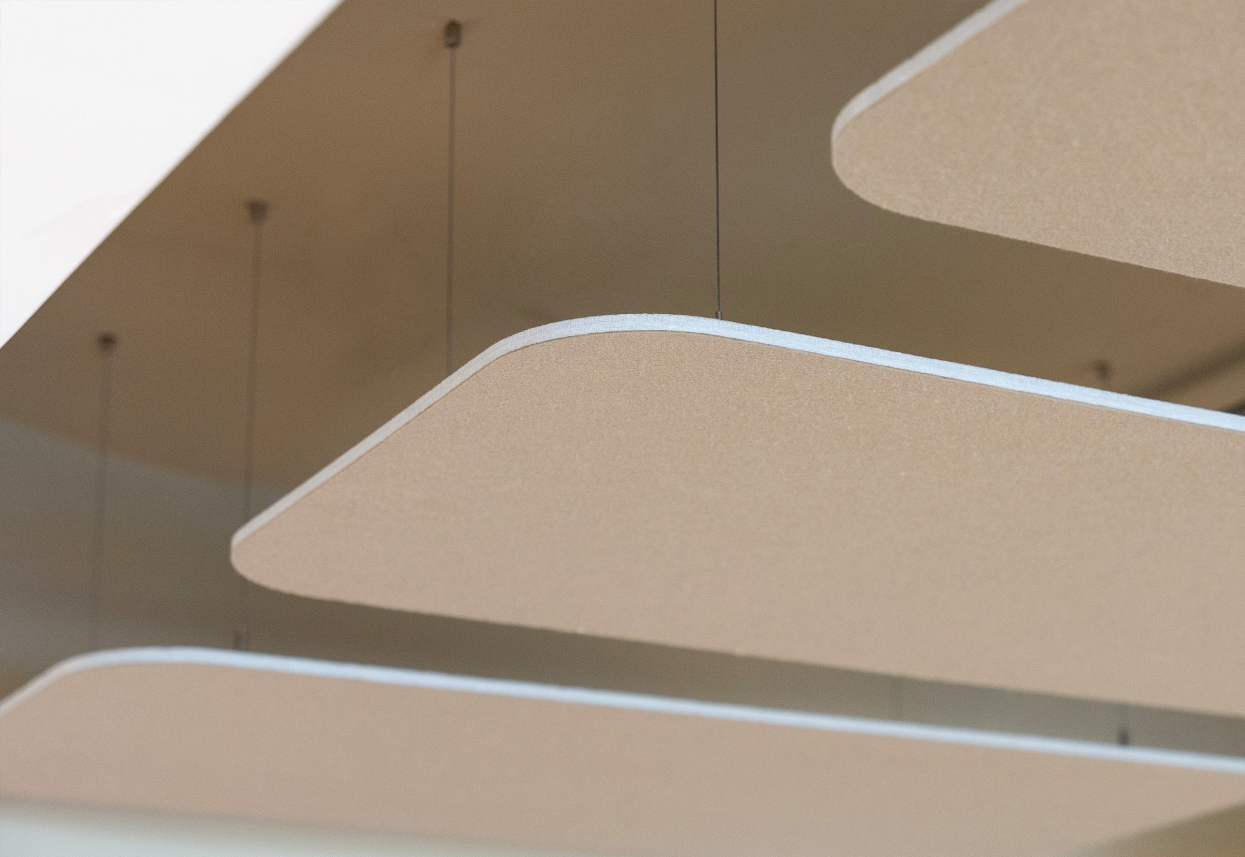 Flat Cloud acoustic ceiling panels in a modern interior